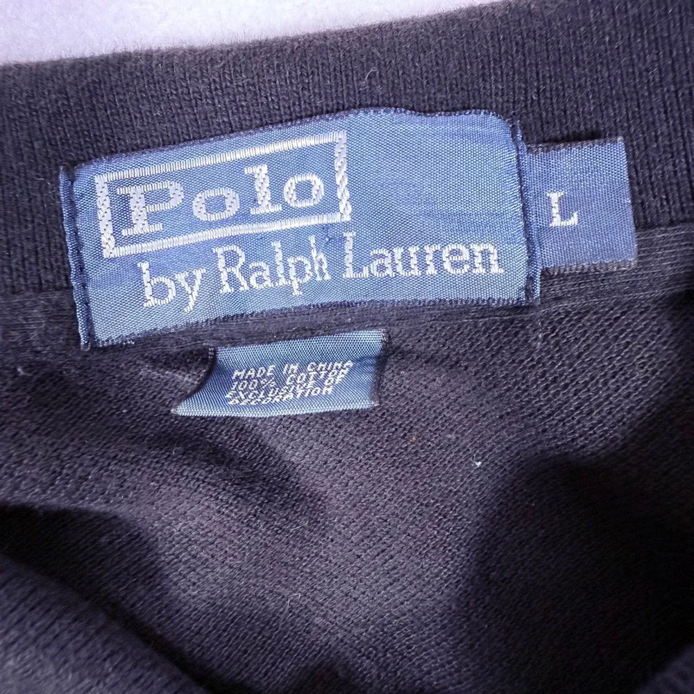 Polo by Ralph Lauren Classic Fit Polo Shirt Mens L Black Pink‎ Pony Logo